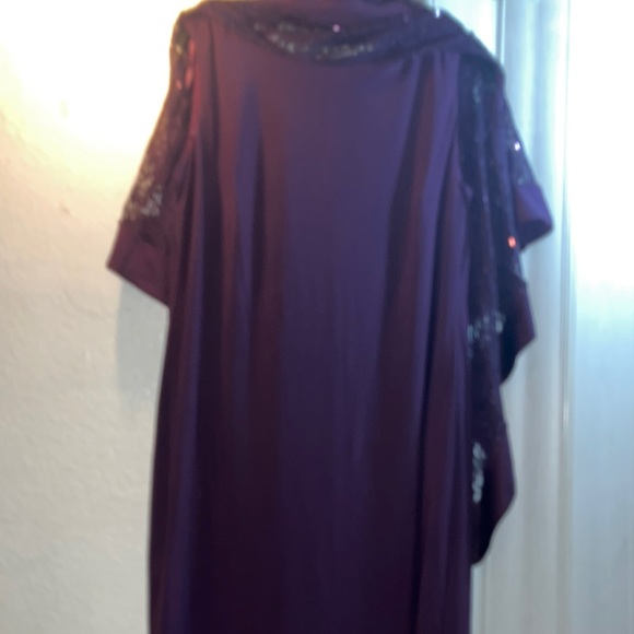 R&M RICHARDS BURGUNDY DRESS - Picture 5 of 6
